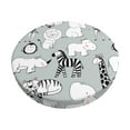 thumbnail image 2 of Xecao's African Animals Print Stool Covers offer stylish, washable protection for PU round bar stools, perfect for home or commercial use., 2 of 7