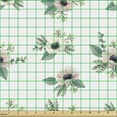 thumbnail image 2 of Ambesonne Floral Fabric by the Yard Upholstery, Anemone Flower Paintings, 2 Yards, White Multicolor, 2 of 5