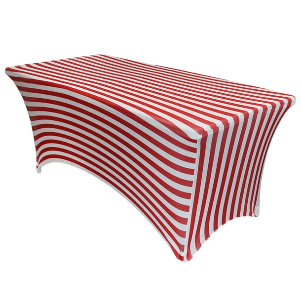 Your Chair Covers - Stretch Spandex 6 ft Rectangular Table Cover Red ...