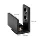 thumbnail image 2 of Sliding Barn Door Bottom Floor Guide,U Shape,Flexible Adjustable Fit Distance,Flush Flat Bottom Design,Wall Mount System,for Door & Cabinet,Black, 2 of 5