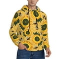 thumbnail image 2 of Lsque Bees and Sunflowers Pattern Casual Men's Hoodie,Hooded Sweatshirt with Kangaroo Pocket,Pullover Hoodie-3X-Large, 2 of 7
