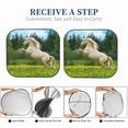thumbnail image 5 of KLL Horse Rearing Up In The Field Windshield Sun Shade 2-Piece Foldable Car Front Window Sunshade for Most Sedans SUV Truck- Small, 5 of 5