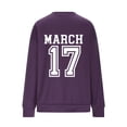 thumbnail image 3 of Pounoo St. Patricks Day Long Sleeve Shirts for Women Oversized Letter Print Crewneck Irish Sweatshirts Saint Patty's Pullover Tops Gift, 3 of 6