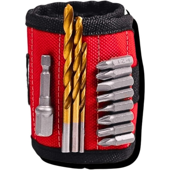 Magnetic Wristband for Holding Screws, Nails and Drill Bits, Tool Belt Gifts Ideas for Dad Fathers Him - Cool Gadgets Wrist Tool Belt Holder for Holding Screw & Nails