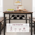 thumbnail image 7 of GAOMON Dining Table Set for 4, 47.2" Rectangular Kitchen Table with 2 Chairs & Storage Bench, Space-Saving Dining Set for Small Spaces & Apartments, 7 of 7