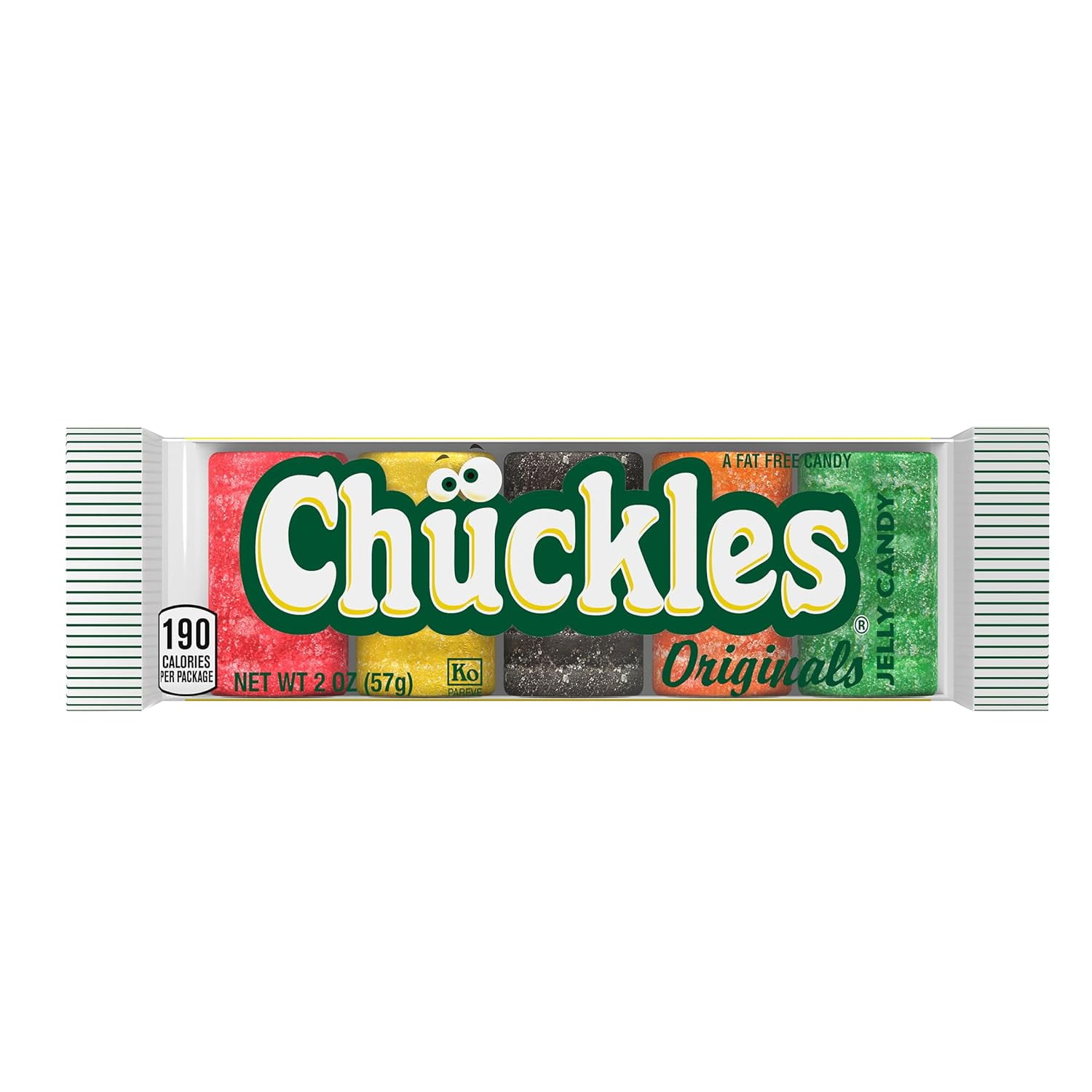 Chuckles Original, Jelly Sugar-Coated Candies, Fruit Flavored Candy, 2 Ounce Bars (Pack of 24)
