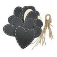 thumbnail image 2 of 10 Pieces 72x73mm Gift Tags Heart Shapes Signs With String Wedding Craft Hang Tags Mini Hanging Wooden Blackboard Valentine's Day Gift Party, 2 of 7