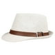 thumbnail image 1 of Sombrero de 56-58 cm de circunferencia para hombres y mujeres, sombrero de copa con cinturón, sombrero de ala corta, sombrero de jazz de verano, sombrero de paja con protección solar, 1 of 5