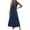 Navy, variant on ZQUUVOU Women's Summer Dress Solid-Color Casual Cotton Linen V-Neck Ruffled Long Dress Olive Green