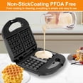 thumbnail image 3 of Fabricantes Waffle Belgian S Non stick Anti-Salding para bocadillos hamburguesas, 3 of 9