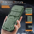 thumbnail image 3 of Rugged Phone Case for Google Pixel 11 / 11 Pro, Military Grade Shockproof Cover with Sliding Camera Lens Protector, 2-Way Kickstand, Anti-Slip, Heavy Duty Full-Body Drop Protection ﻿,Green, 3 of 8