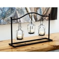 thumbnail image 3 of DecMode 3 Holder Black Metal Hanging Bottle Decorative Candle Lantern, 3 of 10