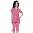 thumbnail image 1 of Moomaya Printed CottonNightwearSet For Womens Top & Capri Pant 2 Piece Sleepwear, 1 of 5