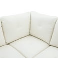 thumbnail image 4 of White Faux Leather Living Room Sofa Set, 4 of 8
