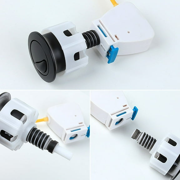 Toilet Push Button Dual Flush Water Saving Chrome For Cistern Tank