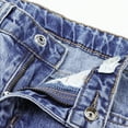 thumbnail image 4 of KIDSCOOL SPACE Baby Boys Jeans,Elastic Band Inside Straight Fit Ripped Denim Pants,Light Blue,12-18 Months, 4 of 6