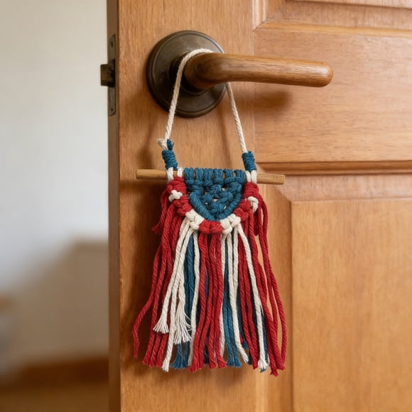 Sktrjpolfis Independence Day Door Sign Hanging Ornament 7.87x5.12in Patriotic Decor for Party Home Supplies