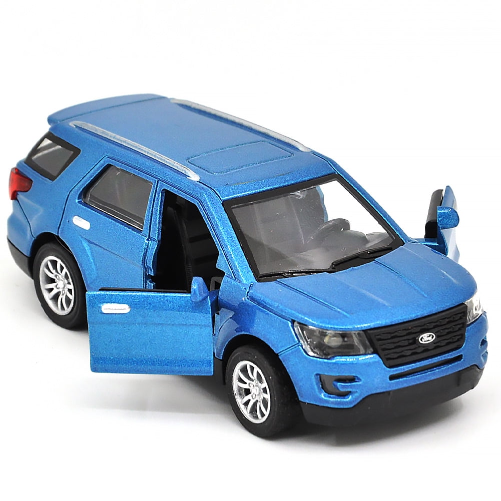 1: 36 is suitable for Ford Explorer alloy die-casting metal car models, with sound, light, and rebound functions, children's toy car collections, boys' birthday gifts