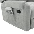 thumbnail image 4 of Christopher Knight Home Manual Recliner Chair with Massage, Swivel Rocker, Side Storage Pocket, Gray, 4 of 13