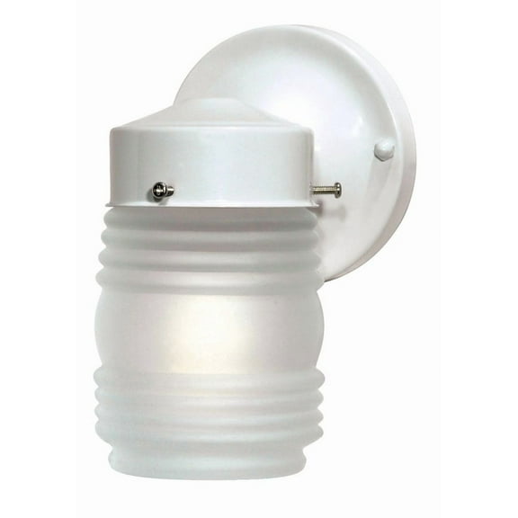 Nuvo Lighting 76/702 Single Light 6" Mason Jar Porch Light with Frosted Glass Sh
