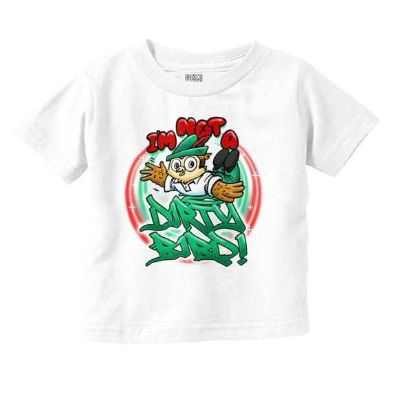 Airbrush Woodsy Owl Not A Dirty Bird Toddler Boy Girl T Shirt Infant Toddler Brisco Brands 12M