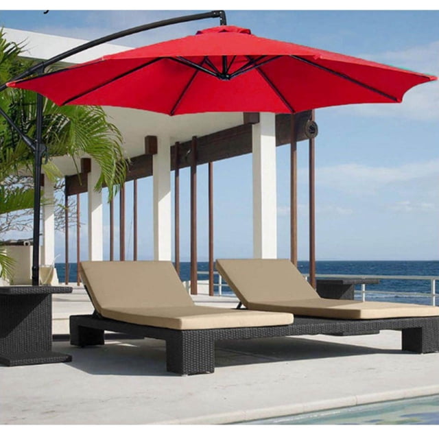 Xingzhi Housse de Parasol de Jardin Imperméable Durable Abri 2m 6 Nervures Rouge