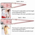 thumbnail image 4 of Compatible with iPhone 11 Pro Max Case Wallet, with Credit Card Holder Zipper Pocket Crossbody Strap Heart Pattern PU Leather Magnetic Clasp Kickstand Heavy Duty Protective Flip Cover, Pink, 4 of 12