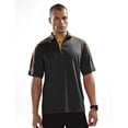 thumbnail image 1 of Tri-Mountain Performance Titan 174 Knit Polo Shirt, 4X-Large, Black/Orange, 1 of 2