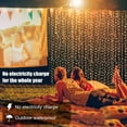 thumbnail image 4 of 300 LED Solar Courtyard Curtain Lights Outdoor Waterproof Fairy String Lights With 8 Modes for Garden Window Bedroom Wedding, 4 of 9