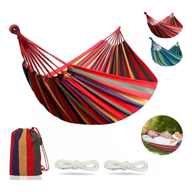 Hamaca De Algodón Para Jardín Camping Cómoda Xtellar rojo