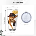 thumbnail image 4 of Vaso de 20 oz de El Gato con Botas, taza de viaje de café con aislamiento al vacío de acero inoxidable, taza de café, taza de viaje con tapa, taza térmica para exteriores, 4 of 8