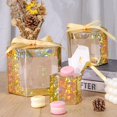 thumbnail image 1 of Caja de regalo con ventana Visual, caja de papel kraft con ventana blanca simple, color sólido, embalaje de regalo pequeño para vacaciones, cinta de ventana, caja de dulces, 1 of 4