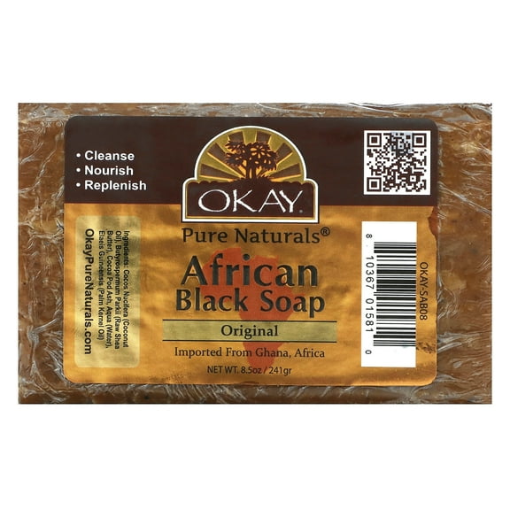 Okay African Black Soap Original, 8.5 oz
