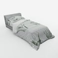 thumbnail image 2 of Ambesonne Grey Bedding Set 3 Pcs, Various Antique Crowns, Twin XL, Pale Green and White, 2 of 2