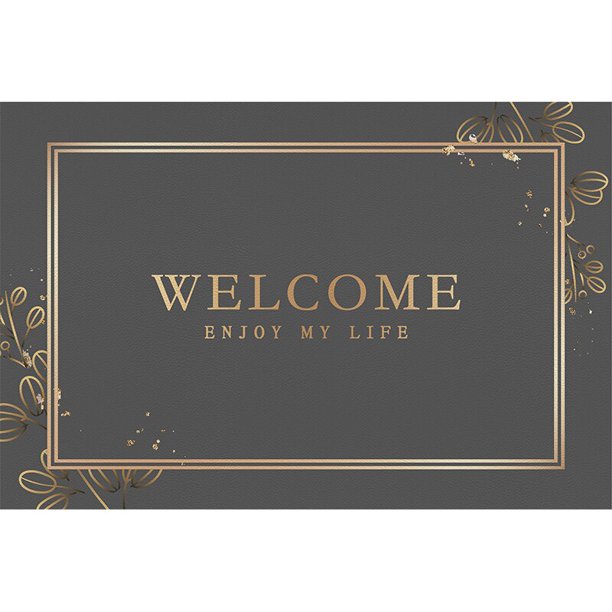 Felpudo antideslizante para puerta delantera, Alfombra de estilo lujoso para entrada de casa, sala de estar, exterior, baño, cocina, alfombrilla Fivean unisex