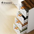 thumbnail image 4 of Farmhouse File Cabinet - White 4-Drawer Storage Cabinet with Printer Stand, 15.7" x 51.6" for Home Office & Living Room Organization, 4 of 7