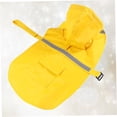 thumbnail image 3 of CRAFTHROU Raincoat for Small Dogs Waterproof PU Yellow Hoodie for Wet Weather 1Pack, 3 of 6