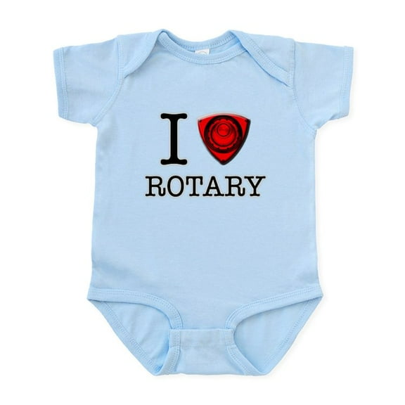 CafePress - I Love Rotary Body Suit - Baby Light Bodysuit, Size Newborn - 24 Months
