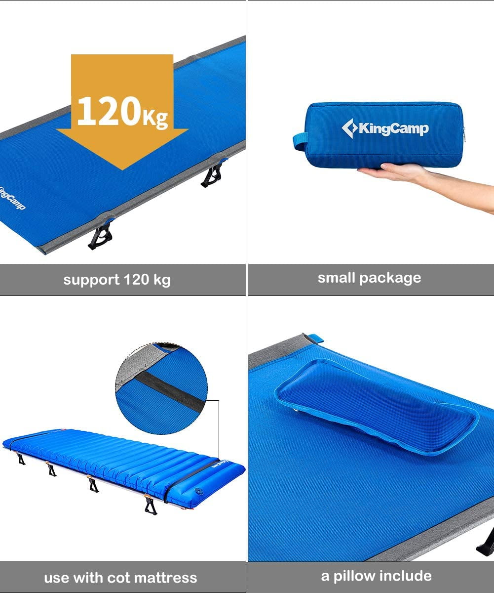 KingCamp Ultralight Compact Folding Camping Tent Cot Bed, 4.9 ...