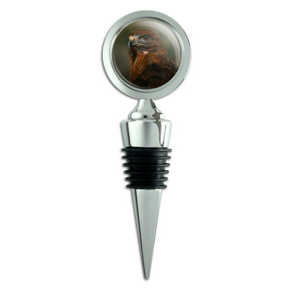 Red-Tailed Hawk Raptor Portrait Wine Bottle Stopper