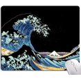 thumbnail image 1 of Japanese Sea Wave Square Mouse Pad Waterproof Non-Slip Rubber Base Stylish Desk Accessory for Computers & Laptops, 1 of 6