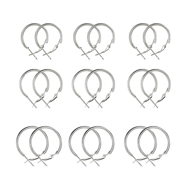 Sonducket 9 pares de pendientes de aro, pendientes de aleación, círculos exagerados, joyería de fiesta, regalo para mujeres y niñas Ropa, zapatos y accesorios Miscelánea plata Sonducket AP000836-02