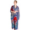 thumbnail image 5 of Sakkas Aggy Womens Dashiki African Print Caftan Dress Maxi Boho Hippie Colorful - Blue / Red - One Size Regular, 5 of 5