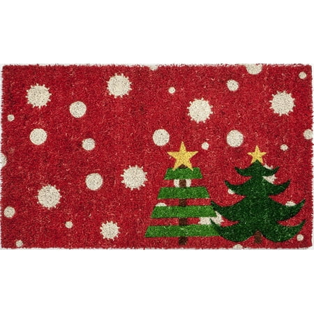 Decorating Ideas For Front Door Christmas Trees Non- Slip Coconut Fiber Doormat 17