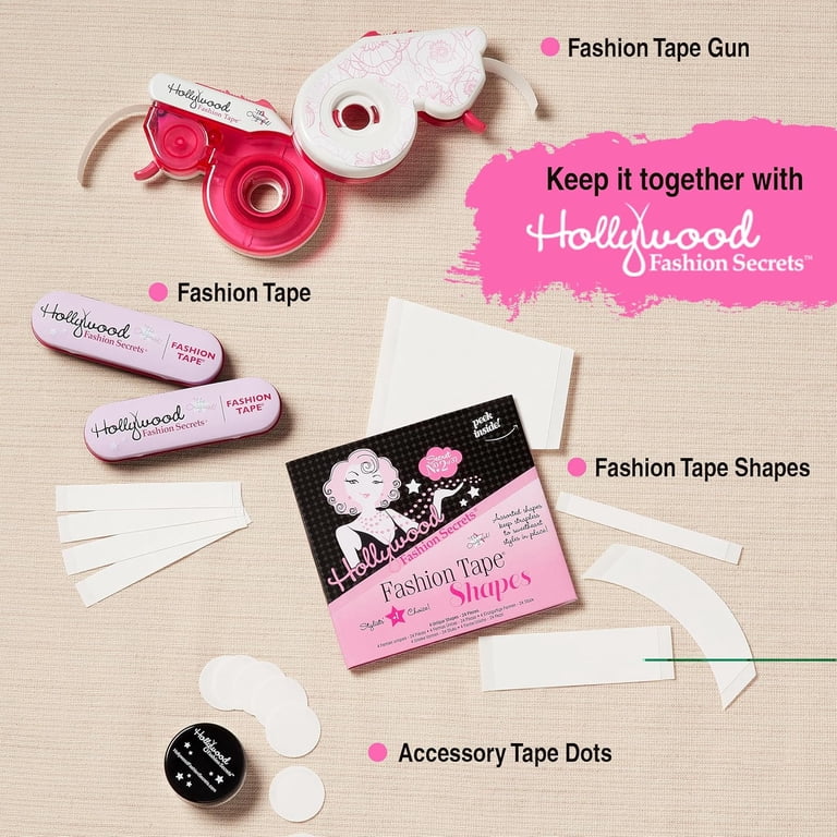 dress tape BearKig 50-Strips Double-Sided for Fashion, Invisible Clear Fabric Tape for Clothing & Body with All Day Strength, Hypoallergenic for Sensitive Skin : Clothing, Shoes & Jewelry Its hypoallergenic formula ensures gentle contact with the skin Hollywood Fashion Tape