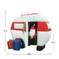 thumbnail image 2 of Jeco 6.5 Feet Inflatable Camper with Santa in Red/Green, 2 of 5
