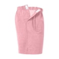 thumbnail image 6 of JoveMarine Unisex Snap Button Open Shorts, Athletic Shorts for Women and Men - Cotton Sporty with Pockets, Tear-Away Sides for Knee Hip Recovery, Post-Op Care Shorts,Pink 2XL, 6 of 8