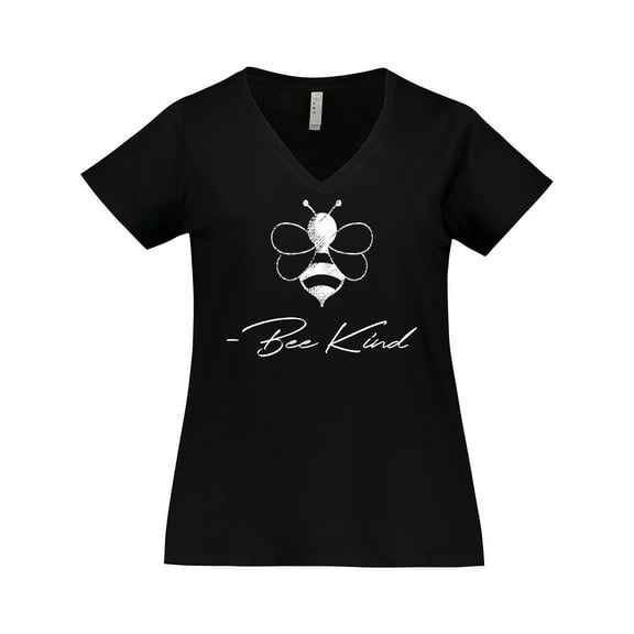 Inktastic Bee Kind Cute Bee Women's Plus Size V-Neck T-Shirt