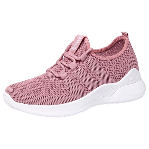 Zapatillas deportivas de malla transpirables para mujer, informales, con cordones, cómodas, deportivas, a la moda para estudiantes