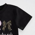 thumbnail image 7 of mgoYE Baby Girl Hunting Clothes Heart Print Short Sleeve T Shirt Jungle Camo Flared Pants Toddler Summer Bell Bottoms Outfit(Black,3-4 Years), 7 of 7
